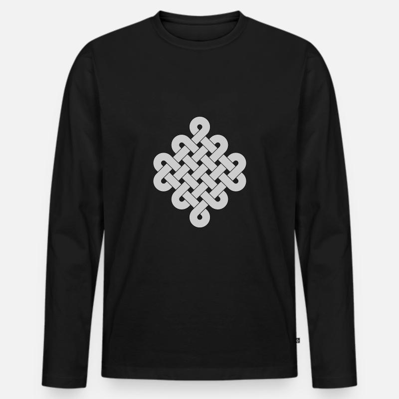 keltischer Knoten - Männer Premium Bio Langarmshirt - Schwarz