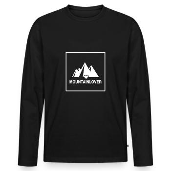 Bergfex Bergwandern Bergsteiger Servus Alpin - T-shirt manches longues Premium bio Homme - noir - Devant - Nico (187cm)
