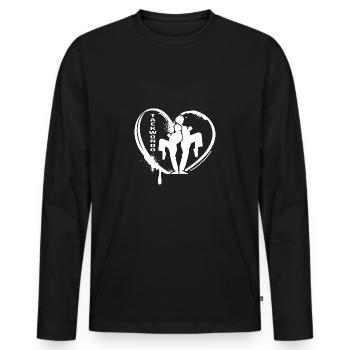 Taekwondo-girl Taekwondo-sisters Allkampf - Men's Premium Organic Long Sleeve Shirt - black - Front - Nico (187cm)