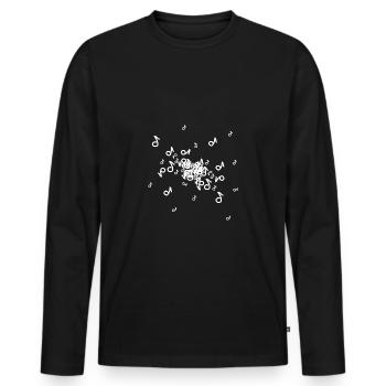 Noten - Männer Premium Bio Langarmshirt - Schwarz - Vorne - Nico (187cm)
