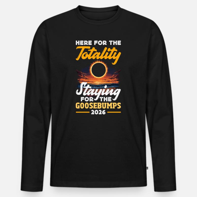 Sonnenfinsternis 2026, 12. August - Männer Premium Bio Langarmshirt - Schwarz