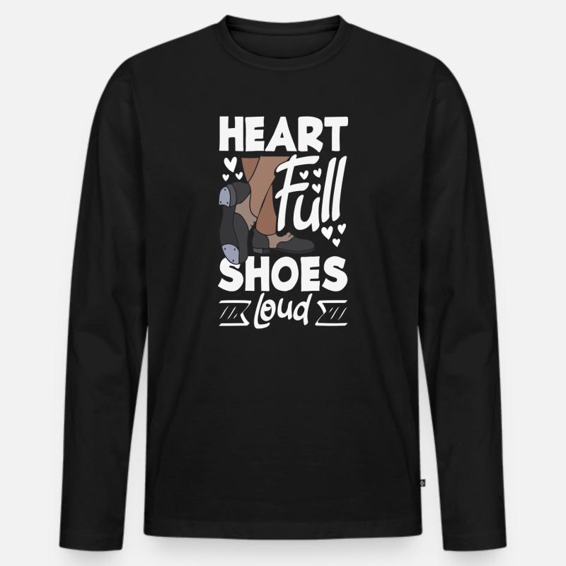 Stepptänzer, Steppschuhe, Tap Dance - Männer Premium Bio Langarmshirt - Schwarz