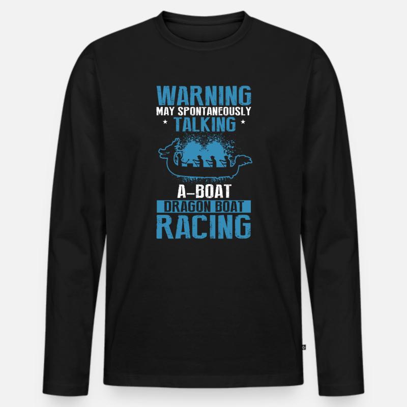Drachenboot Trainer und Drachenboot - Männer Premium Bio Langarmshirt - Schwarz