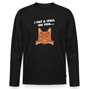 I Put A Spell On You Cat Halloween Costume Party - T-shirt manches longues Premium bio Homme - noir - Devant - Nico (187cm)