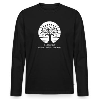 baum mega bonsai natur wald outdoor mehr bäume - Männer Premium Bio Langarmshirt - Schwarz - Vorne - Nico (187cm)