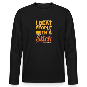 Billiards Pool Billiards Billiards Ball Billiards Cook 8Ball - Men's Premium Organic Long Sleeve Shirt - black - Front - Nico (187cm)