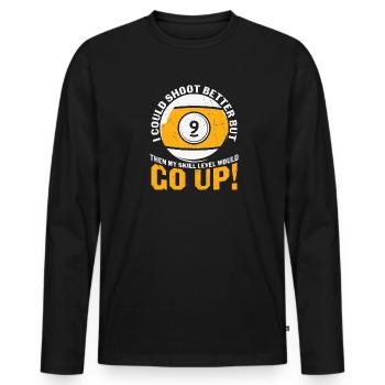 Billiards Pool Billiards Billiards Ball Billiards Cook 8Ball - Men's Premium Organic Long Sleeve Shirt - black - Front - Nico (187cm)
