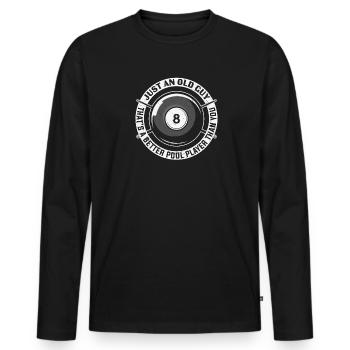 Billiards Pool Billiards Billiards Ball Billiards Cook 8Ball - Men's Premium Organic Long Sleeve Shirt - black - Front - Nico (187cm)