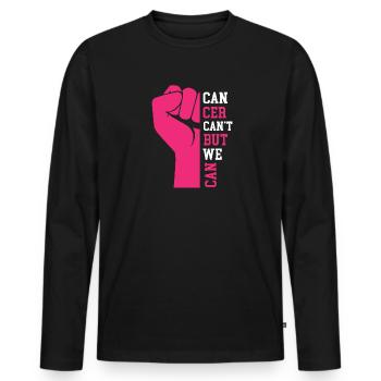 Breast Cancer Breast Cancer Breast Cancer Gift - Men's Premium Organic Long Sleeve Shirt - black - Front - Nico (187cm)