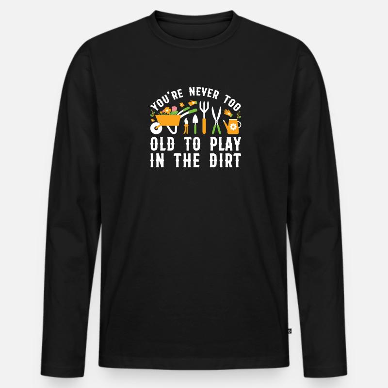 Gärtner - Männer Premium Bio Langarmshirt - Schwarz