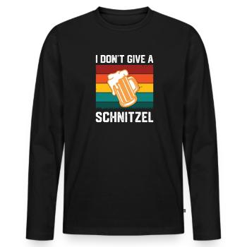 OKTOBER Bier Brezel Wurst Biergarten Schnitzel - Männer Premium Bio Langarmshirt - Schwarz - Vorne - Nico (187cm)