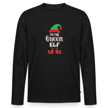 Christmas Elf - Men's Premium Organic Long Sleeve Shirt - black - Front - Nico (187cm)