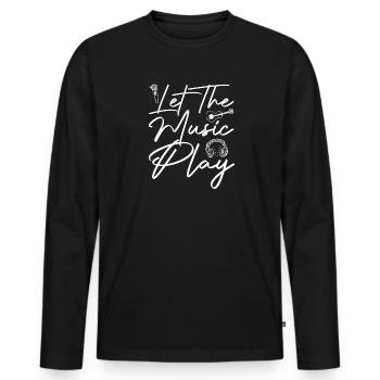 Guitariste Guitariste Guitariste Guitariste Musiciens Musique - T-shirt manches longues Premium bio Homme - noir - Devant - Nico (187cm)