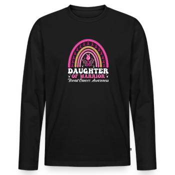 Breast Cancer Breast Cancer Breast Cancer Gift - Men's Premium Organic Long Sleeve Shirt - black - Front - Nico (187cm)