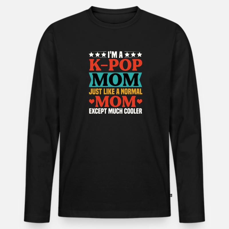 K-Pop Kpop Mama Geschenkidee - Männer Premium Bio Langarmshirt - Schwarz