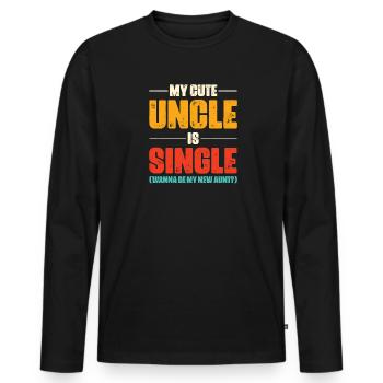 Meilleur oncle Bad Influence Cadeau de famille - T-shirt manches longues Premium bio Homme - noir - Devant - Nico (187cm)
