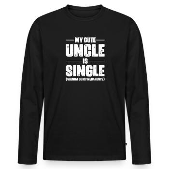 Meilleur oncle Bad Influence Cadeau de famille - T-shirt manches longues Premium bio Homme - noir - Devant - Nico (187cm)
