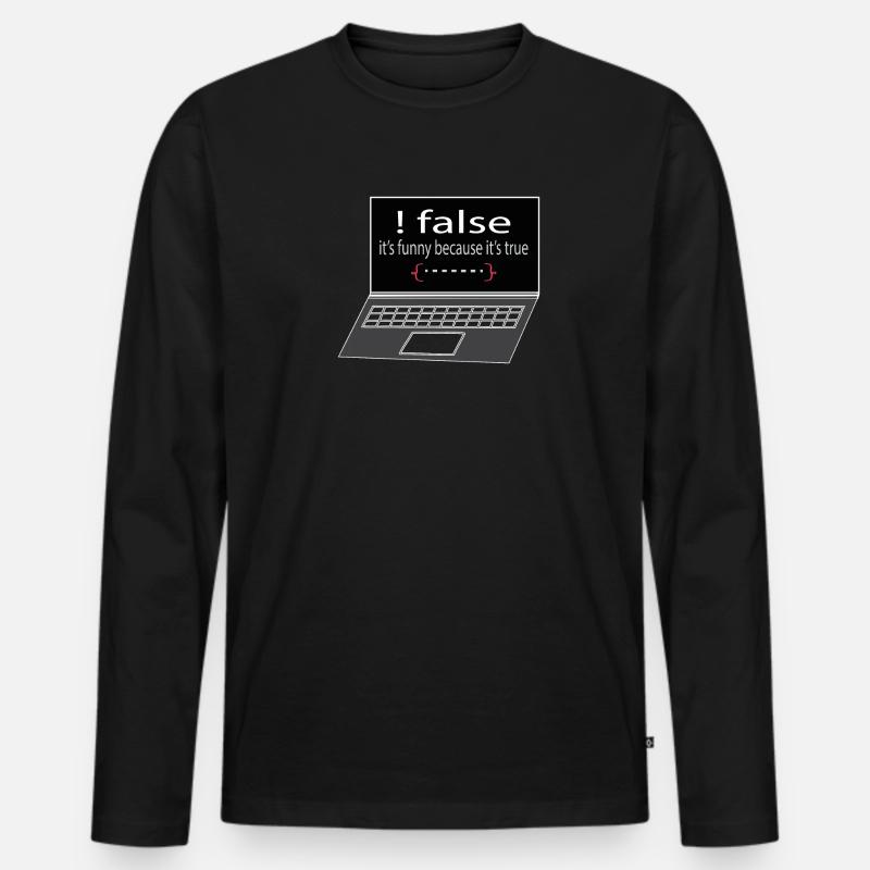 Softwareentwickler Programmierer Geschenk - Männer Premium Bio Langarmshirt - Schwarz