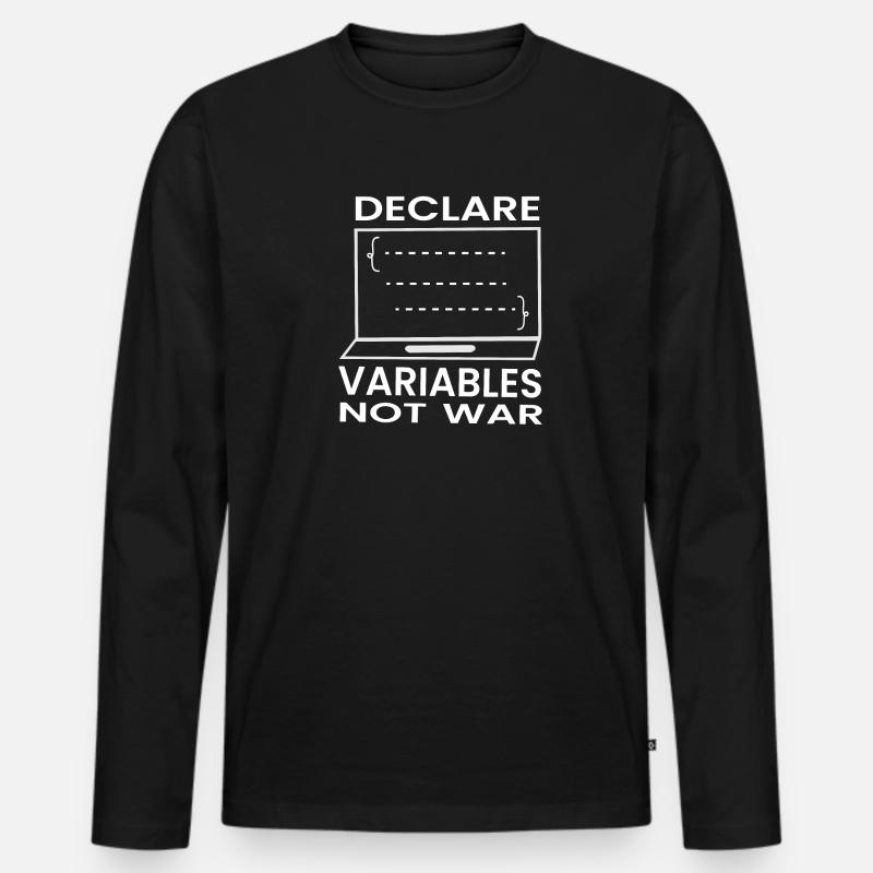 Softwareentwickler Programmierer Geschenk - Männer Premium Bio Langarmshirt - Schwarz