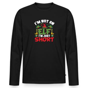 Onze petits elfes de Noël contes de fées Cadeau enfant - T-shirt manches longues Premium bio Homme - noir - Devant - Nico (187cm)