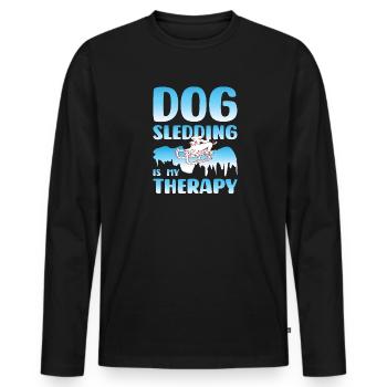 Sledding Dog sledding Sled dog - Men's Premium Organic Long Sleeve Shirt - black - Front - Nico (187cm)