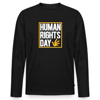 Human Rights Politics Freedom Demonstrating - Men's Premium Organic Long Sleeve Shirt - black - Front - Nico (187cm)