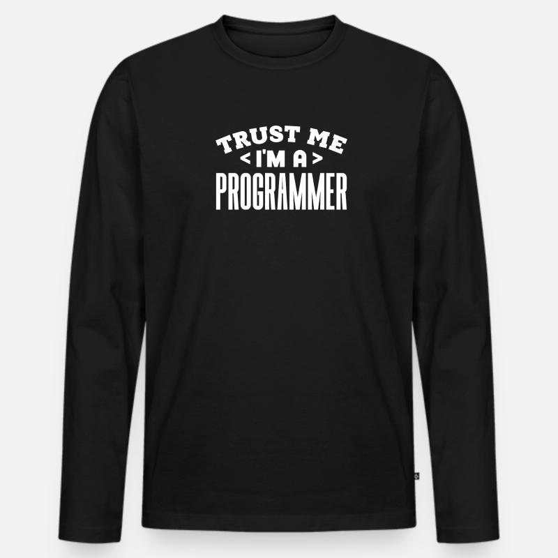 Softwareentwickler Programmierer Geschenk - Männer Premium Bio Langarmshirt - Schwarz