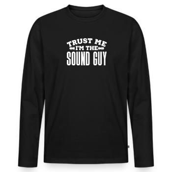 Ingénieur du son Ingénieur du son Ingénieur du son Mixeur - T-shirt manches longues Premium bio Homme - noir - Devant - Nico (187cm)