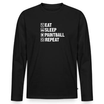 Paintball Cadeau Paintballer Paintball Player - T-shirt manches longues Premium bio Homme - noir - Devant - Nico (187cm)