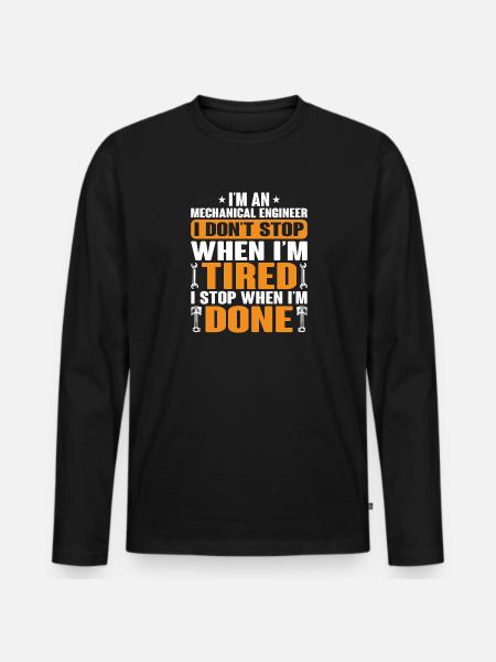 Mechanical Engineer Mechanical Engineer Profession - Men's Premium Organic Long Sleeve Shirt - black
