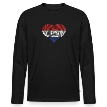 Paraguay Heart Flag Flag Latin America Travel - Men's Premium Organic Long Sleeve Shirt - black - Front - Nico (187cm)