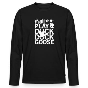 Chasse Chasseur Gibier Forêt Chasse Oose Nature Cadeau - T-shirt manches longues Premium bio Homme - noir - Devant - Nico (187cm)
