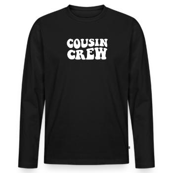Cousin Team Familie Verwandtschaft Freunde Kusinen - Männer Premium Bio Langarmshirt - Schwarz - Vorne - Nico (187cm)