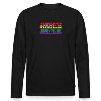 Gay Musik Schwul lesbisch Schwuler Lesbe Geschenk - Männer Premium Bio Langarmshirt - Schwarz - Vorne - Nico (187cm)