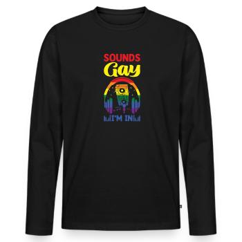 Gay Musik Schwul lesbisch Schwuler Lesbe Geschenk - Männer Premium Bio Langarmshirt - Schwarz - Vorne - Nico (187cm)