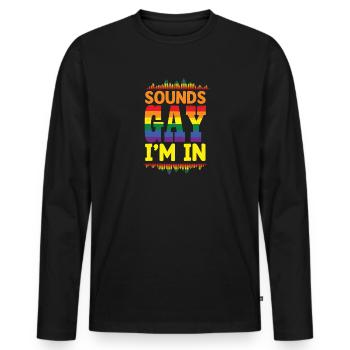 Gay Musik Schwul lesbisch Schwuler Lesbe Geschenk - Männer Premium Bio Langarmshirt - Schwarz - Vorne - Nico (187cm)