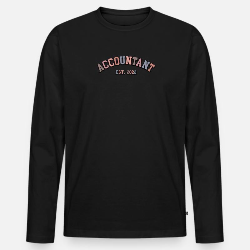 Comptable 2022 Comptable - T-shirt manches longues Premium bio Homme - noir