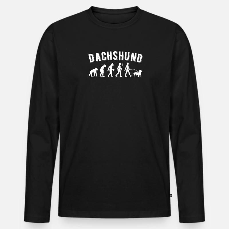 Hunderasse Dachshund Hundehalter Geschenk - Männer Premium Bio Langarmshirt - Schwarz