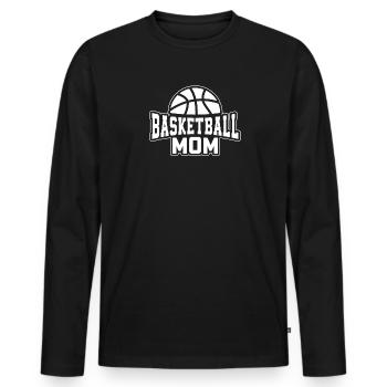 Basketball Mama BBall Dribbling Sport Mom - Men's Premium Organic Long Sleeve Shirt - black - Front - Nico (187cm)