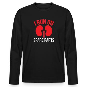 Lungetransplantation Lungenchirugie Operation - Männer Premium Bio Langarmshirt - Schwarz - Vorne - Nico (187cm)