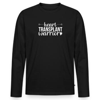 Second Heart Second Life Heart Transplant Surgery - Men's Premium Organic Long Sleeve Shirt - black - Front - Nico (187cm)