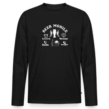 Bier trinken Feiern Schnaps Männertag Vatertag - Männer Premium Bio Langarmshirt - Schwarz - Vorne - Nico (187cm)