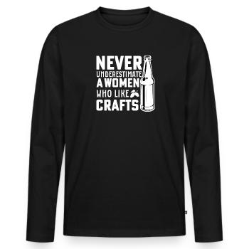 Bierbrauen Bierbrauer Frau - Männer Premium Bio Langarmshirt - Schwarz - Vorne - Nico (187cm)
