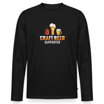 Bierbrauer Bierbrauen Bier Geschenk - Männer Premium Bio Langarmshirt - Schwarz - Vorne - Nico (187cm)