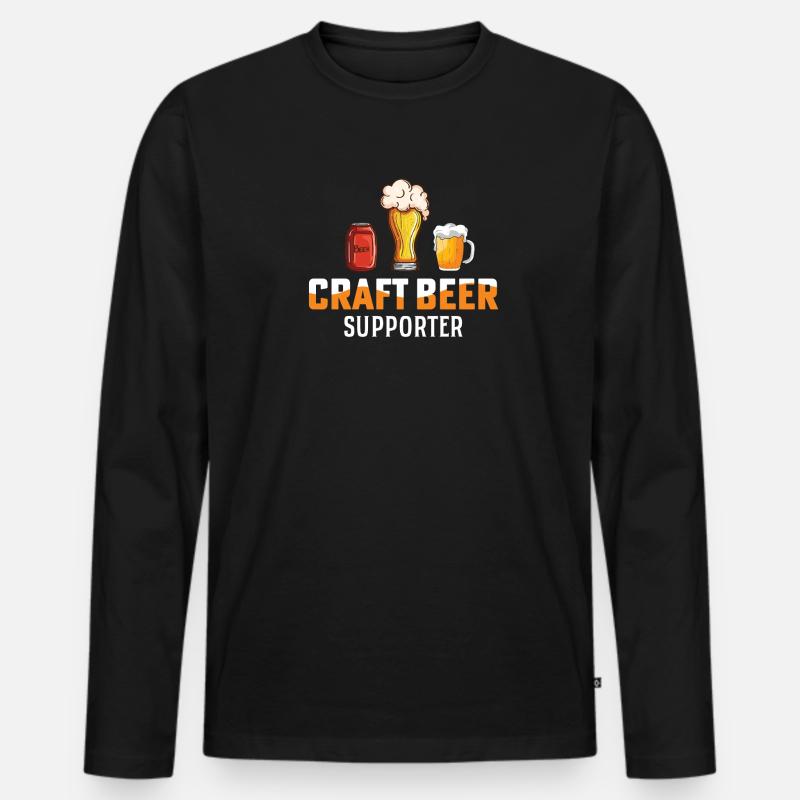 Bierbrauer Bierbrauen Bier Geschenk - Männer Premium Bio Langarmshirt - Schwarz
