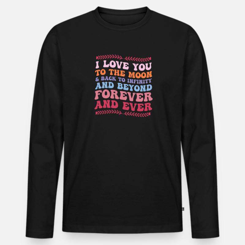 Frau Kind Liebe - Männer Premium Bio Langarmshirt - Schwarz