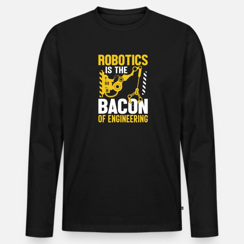 Roboter Programmierer Automatisierungstechniker - Männer Premium Bio Langarmshirt - Schwarz