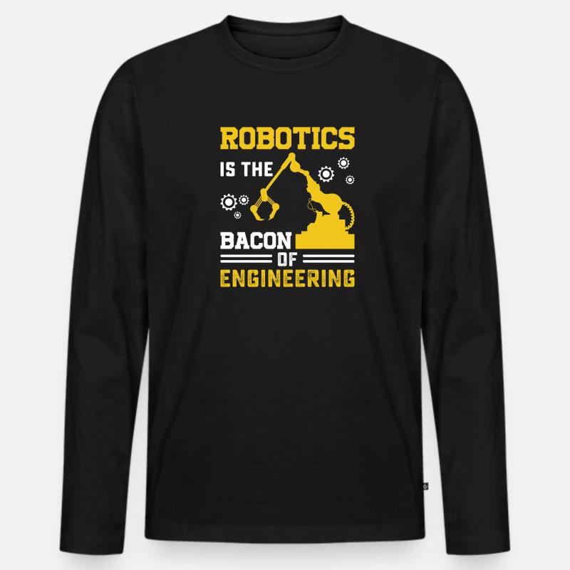 Roboter Programmierer Automatisierungstechniker - Männer Premium Bio Langarmshirt - Schwarz