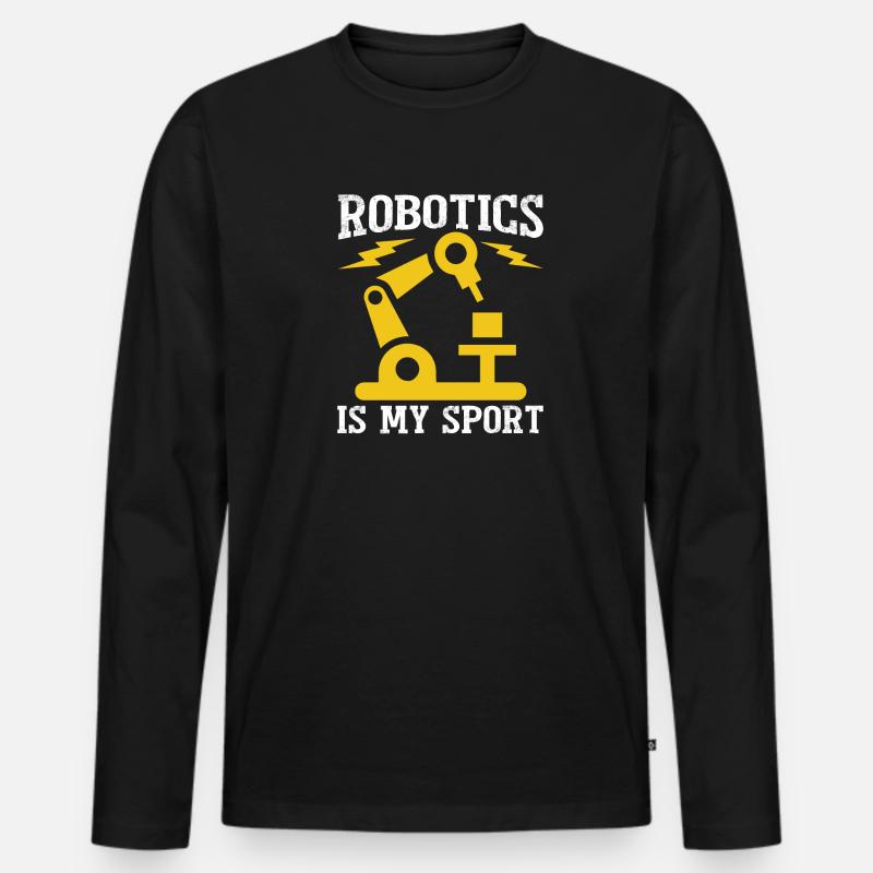 Roboter Programmierer Automatisierungstechniker - Männer Premium Bio Langarmshirt - Schwarz