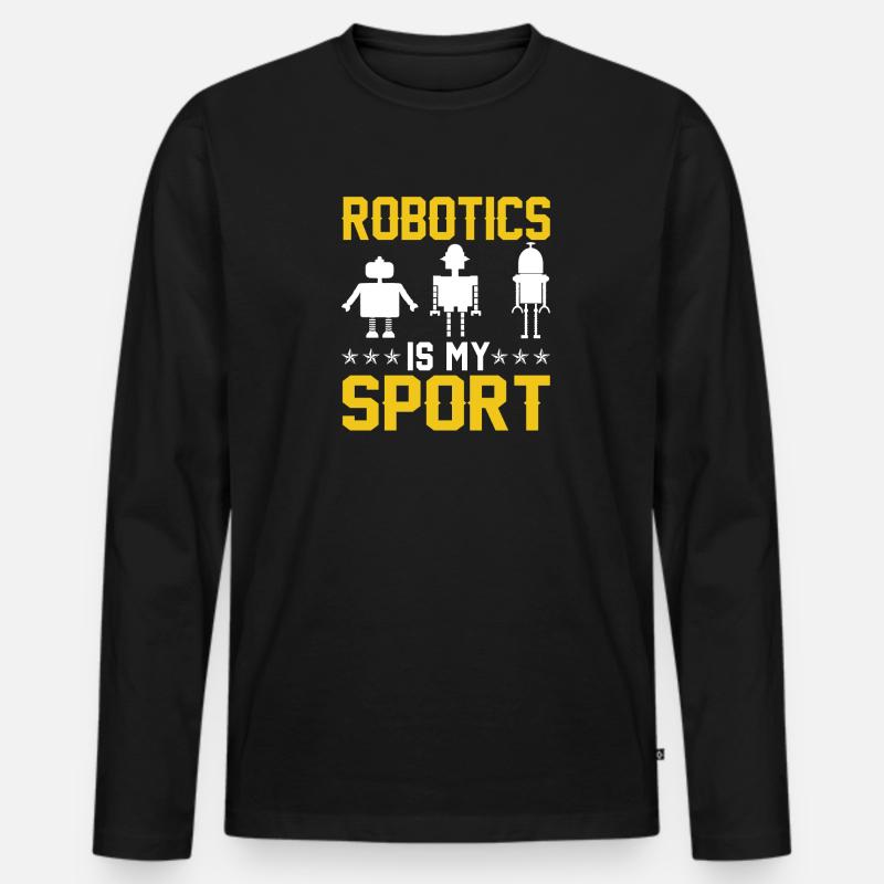 Roboter Programmierer Automatisierungstechniker - Männer Premium Bio Langarmshirt - Schwarz